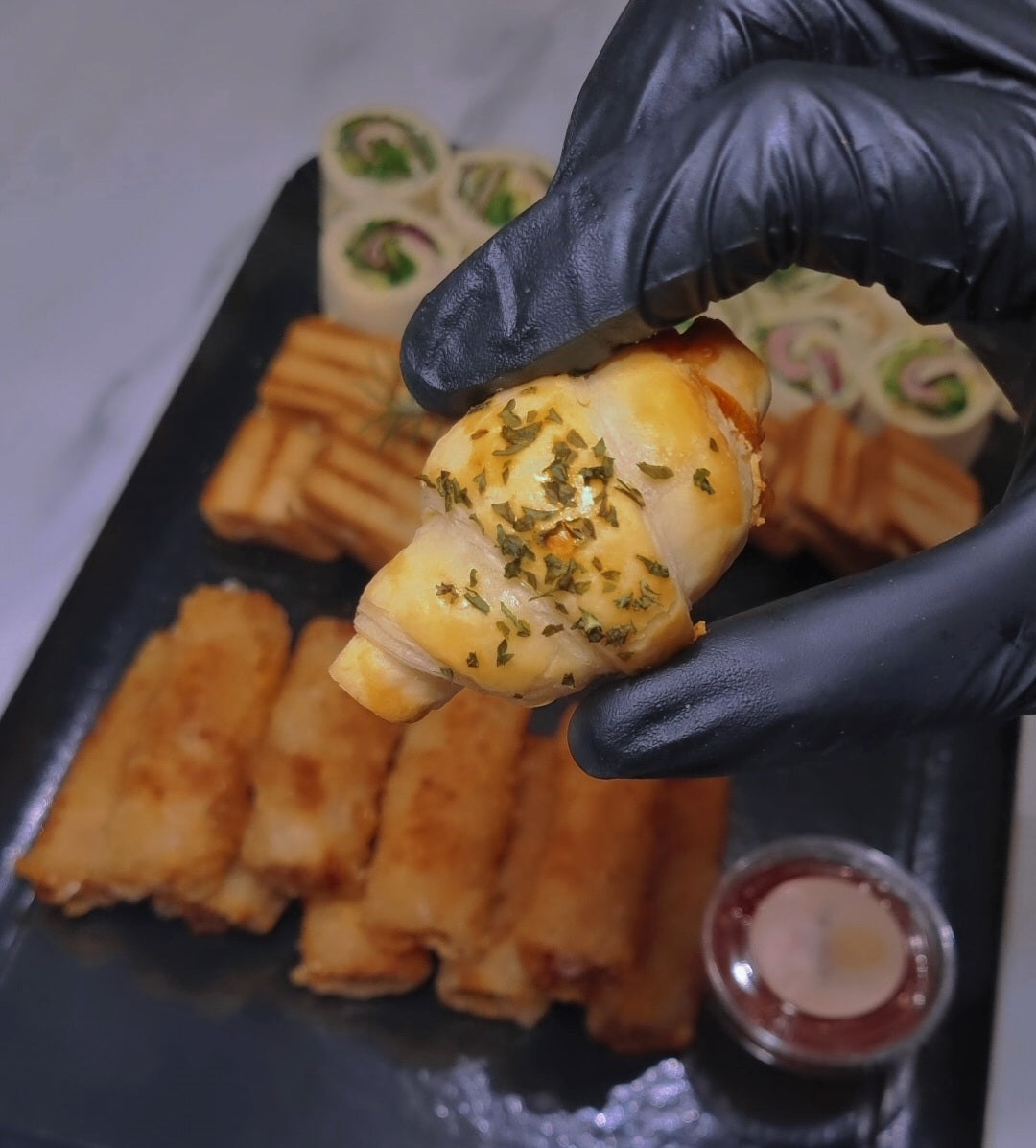 Box 20 mini croissant au saumon